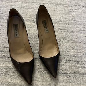 Jimmy choo size 40.5 brown pumps